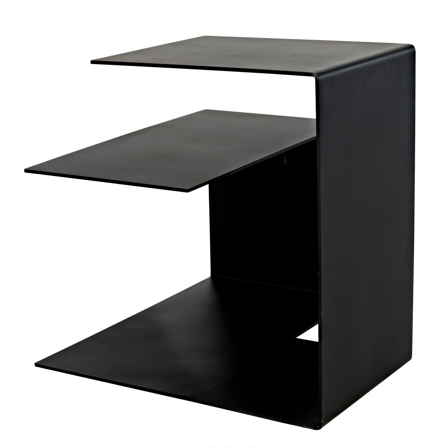 Solo Side Table, Black Steel-Side Tables-Noir-Sideboards and Things