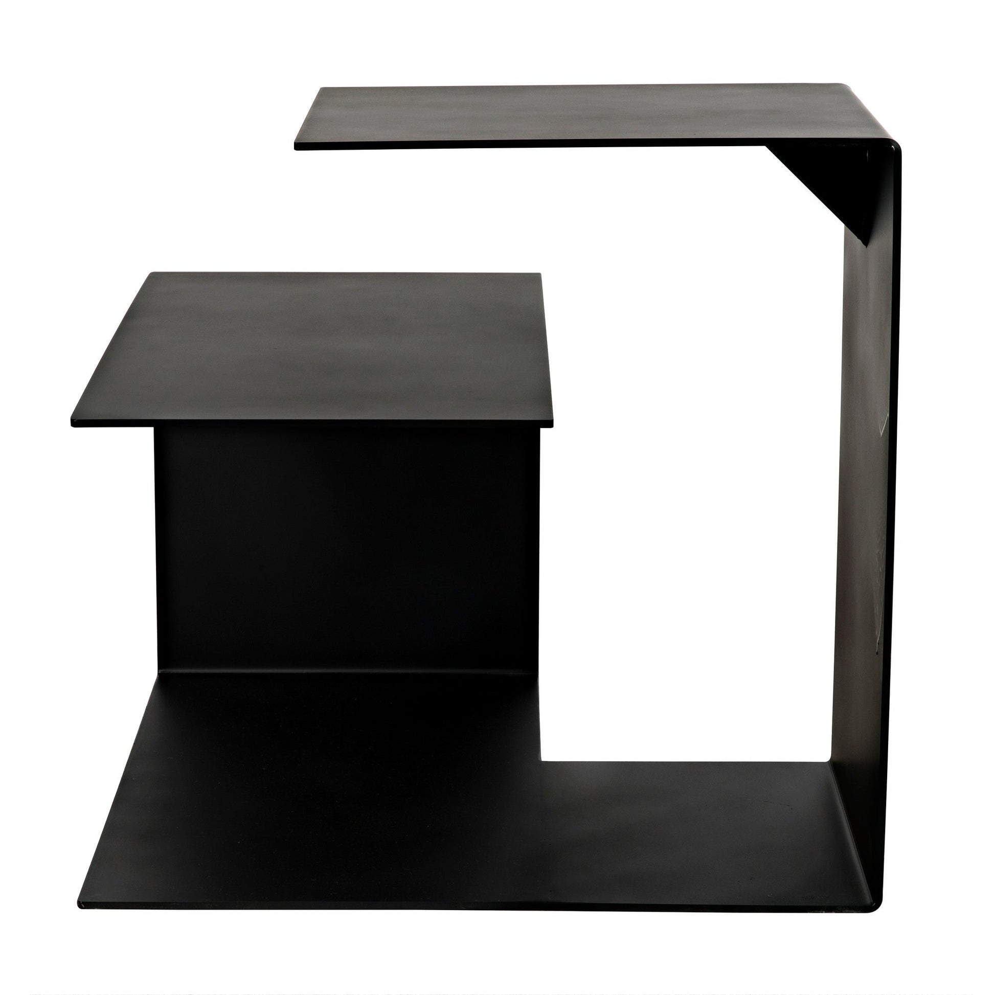 Solo Side Table, Black Steel-Side Tables-Noir-Sideboards and Things