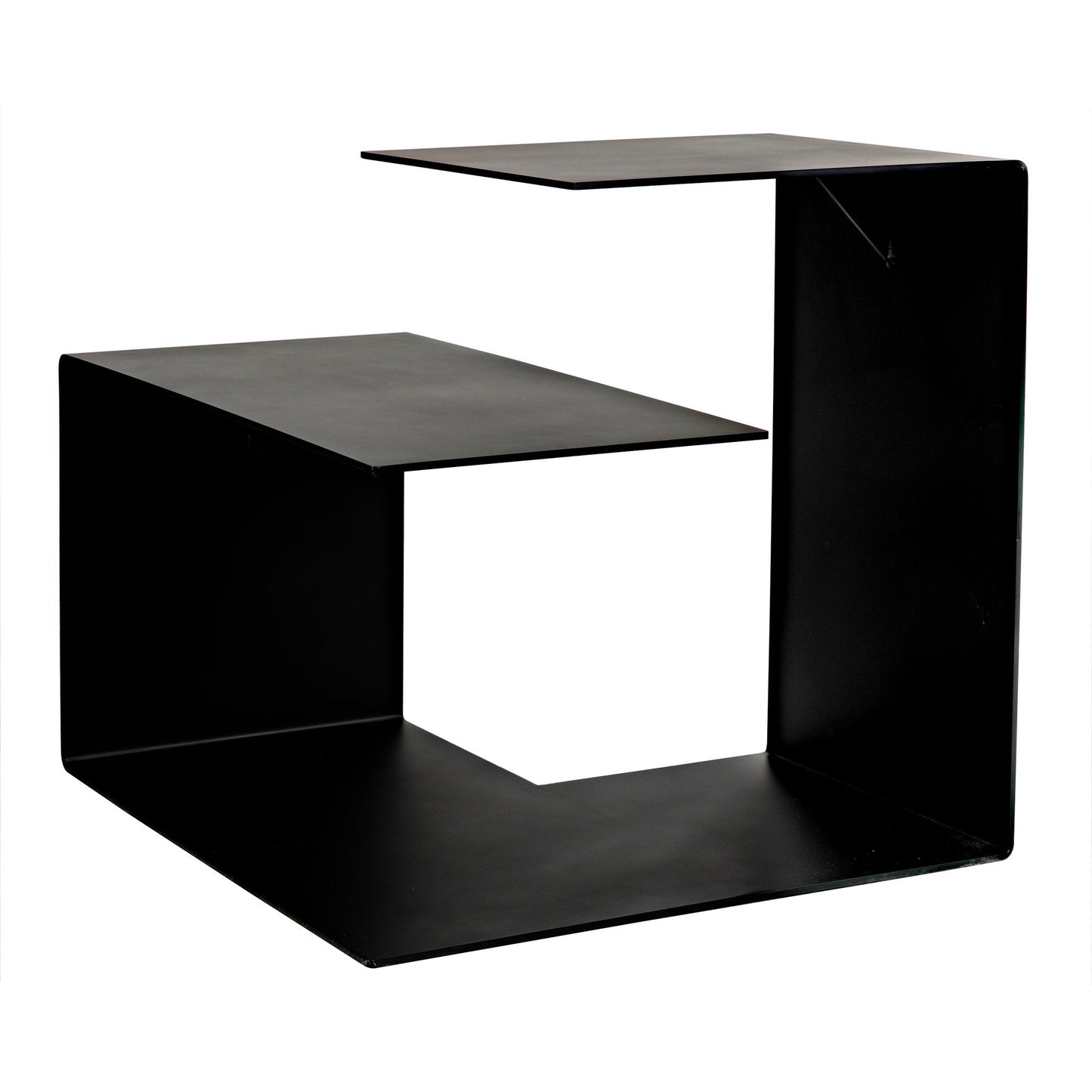 Solo Side Table, Black Steel-Side Tables-Noir-Sideboards and Things