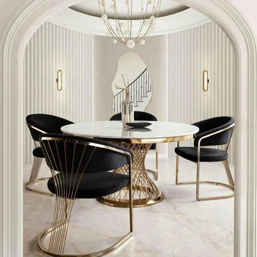 Diamond Sofa Solstice Black Velvet Dining Chair