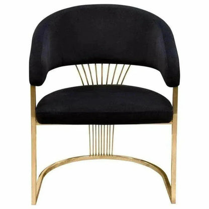 Diamond Sofa Solstice Black Velvet Dining Chair