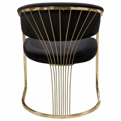 Diamond Sofa Solstice Black Velvet Dining Chair