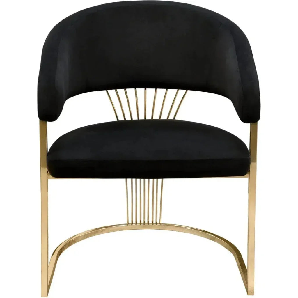 Diamond Sofa Solstice Black Velvet Dining Chair