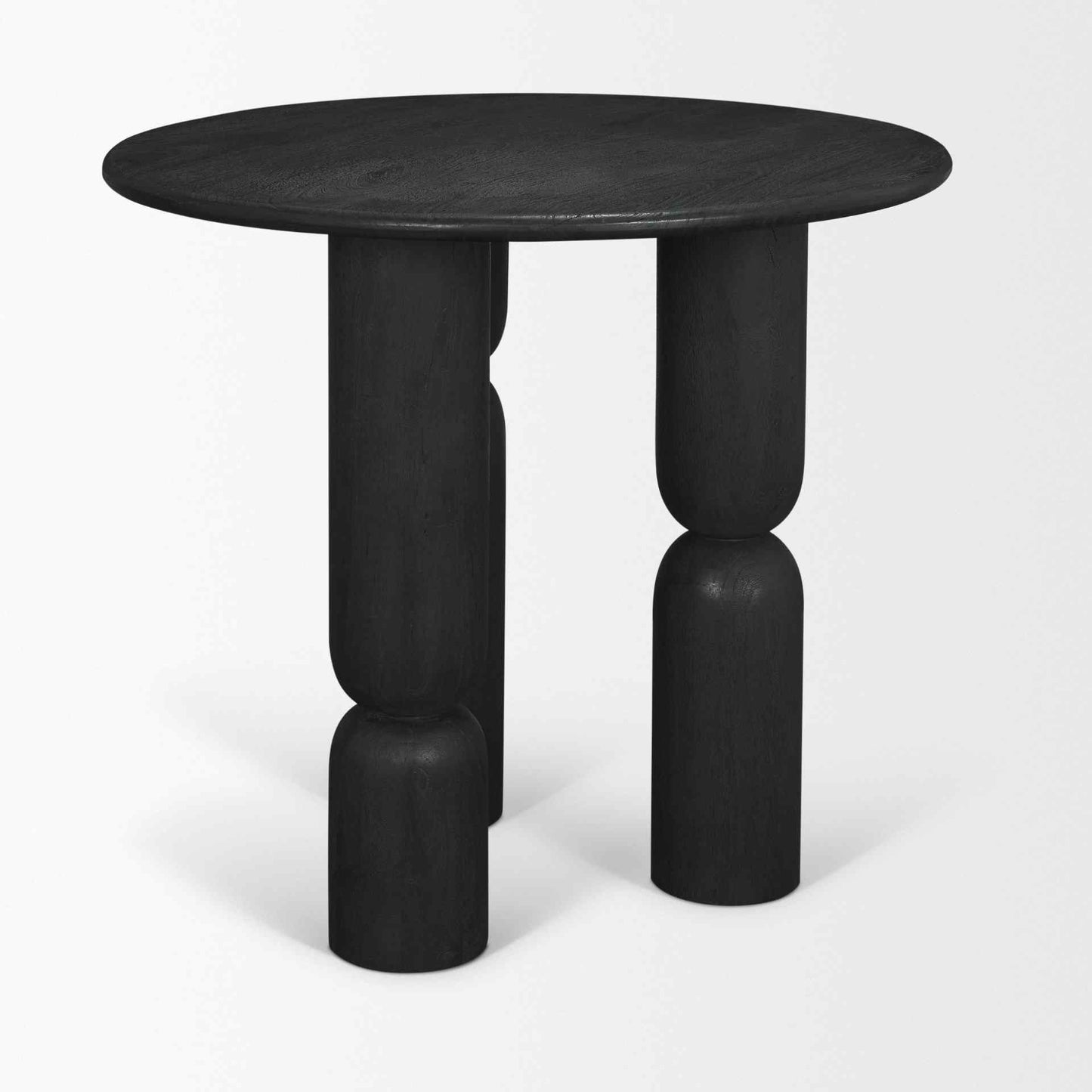 Mercana Sonel Wooden Black Pedestal Foyer Table
