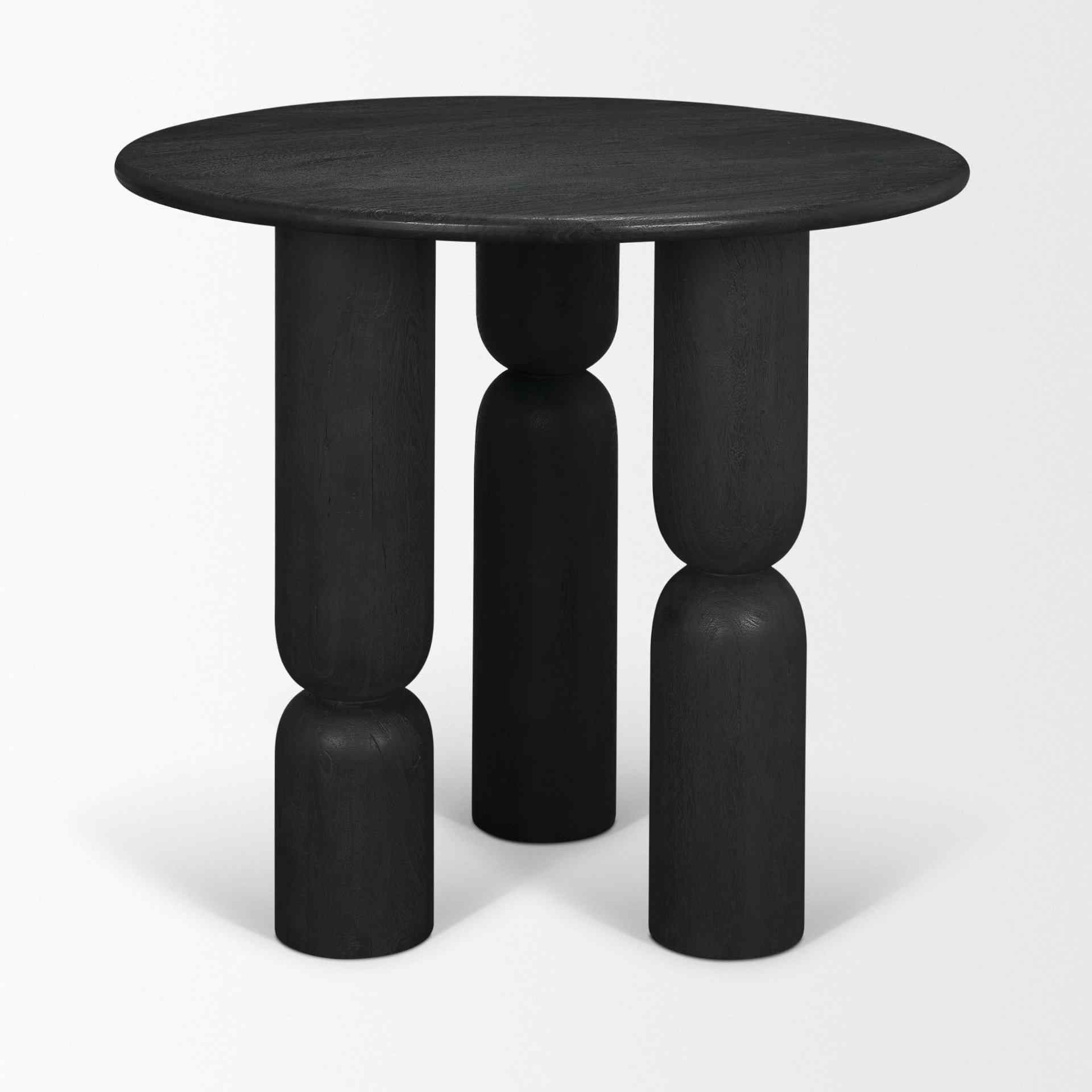 Mercana Sonel Wooden Black Pedestal Foyer Table