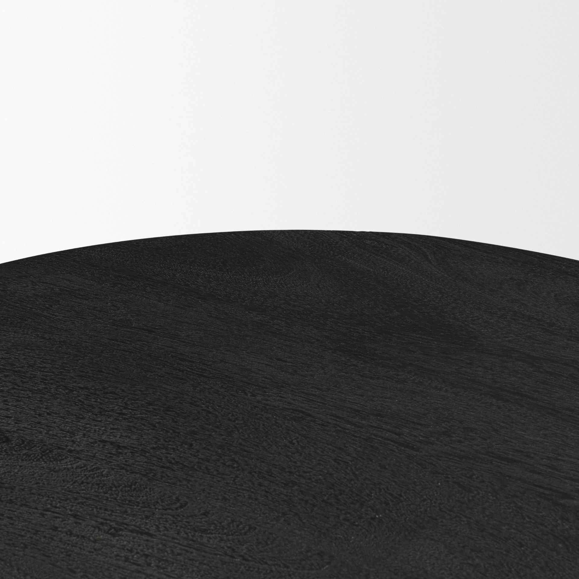 Mercana Sonel Wooden Black Pedestal Foyer Table