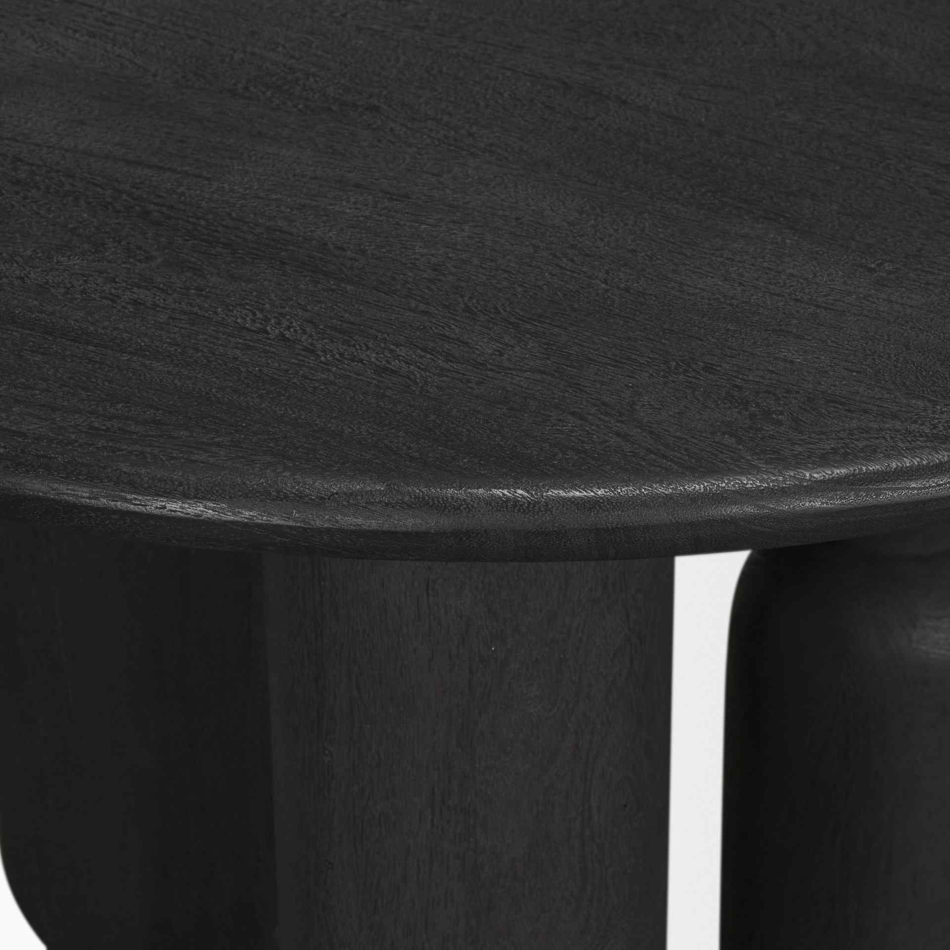 Mercana Sonel Wooden Black Pedestal Foyer Table