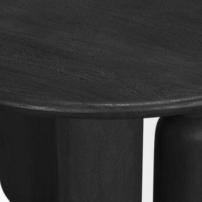Mercana Sonel Wooden Black Pedestal Foyer Table