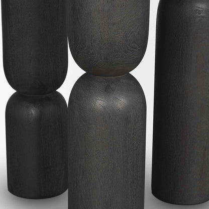 Mercana Sonel Wooden Black Pedestal Foyer Table
