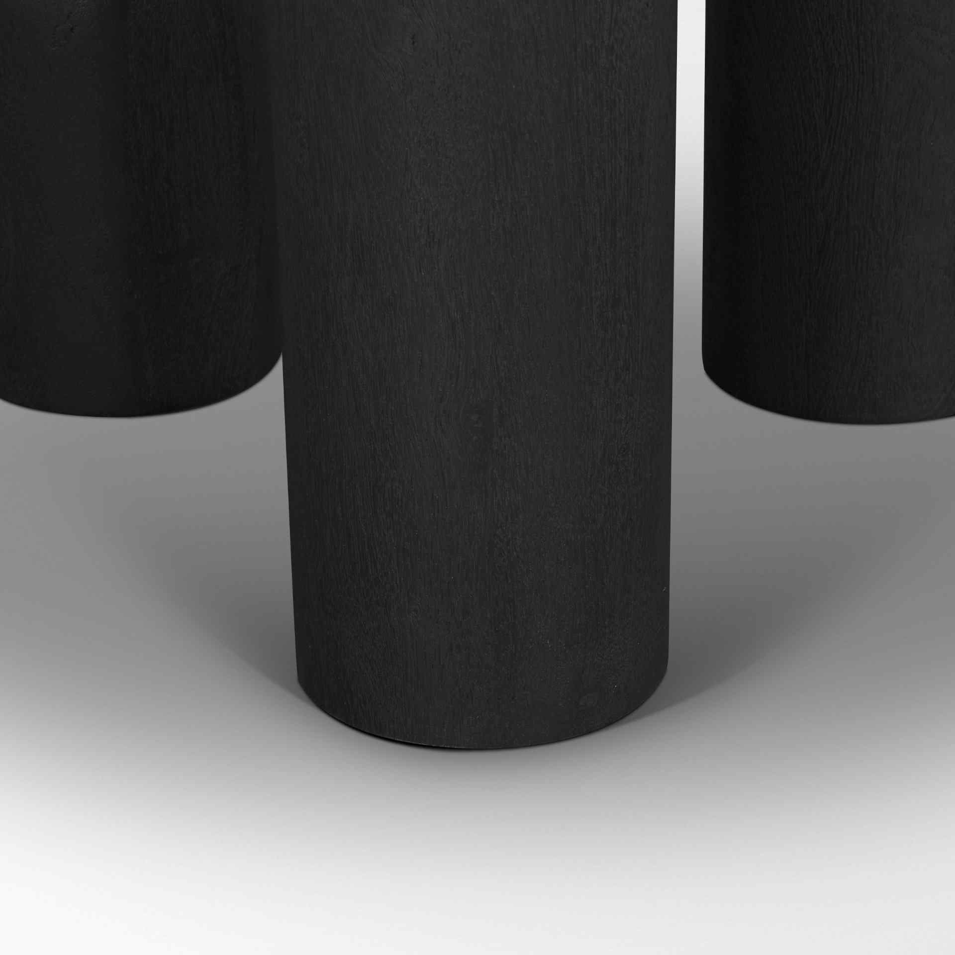 Mercana Sonel Wooden Black Pedestal Foyer Table