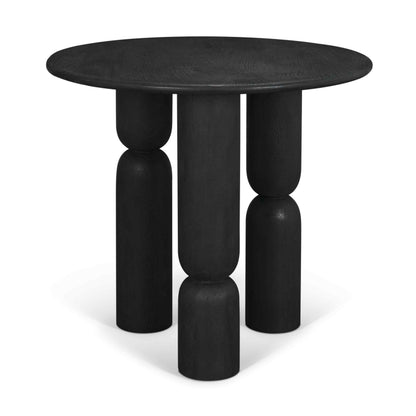 Mercana Sonel Wooden Black Pedestal Foyer Table