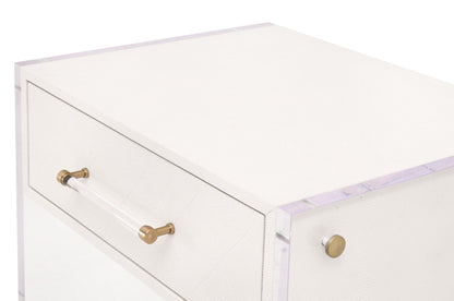 Sonia Shagreen 1-Drawer Nightstand-Nightstands-Essentials For Living-Sideboards and Things