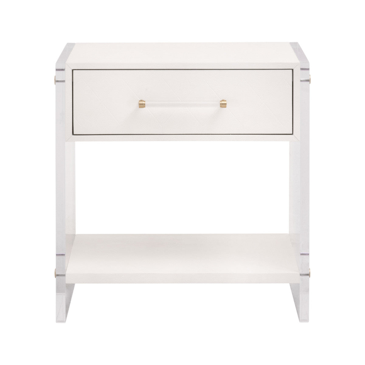 Sonia Shagreen 1-Drawer Nightstand-Nightstands-Essentials For Living-Sideboards and Things