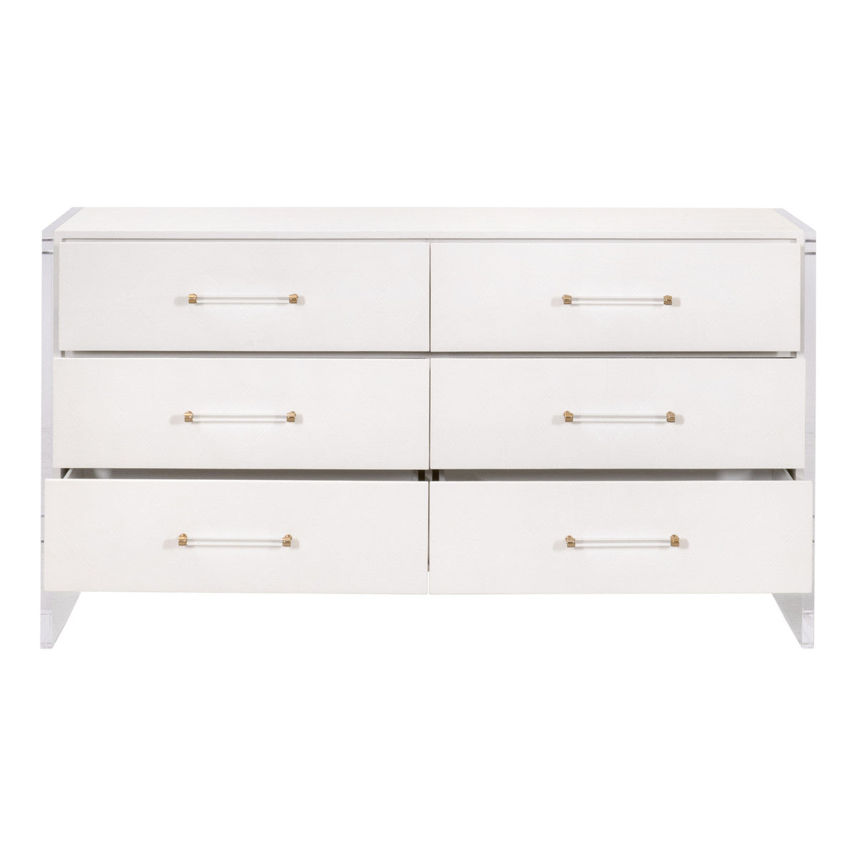 Sonia Shagreen 6-Drawer Double Dresser-Dressers-Essentials For Living-Sideboards and Things