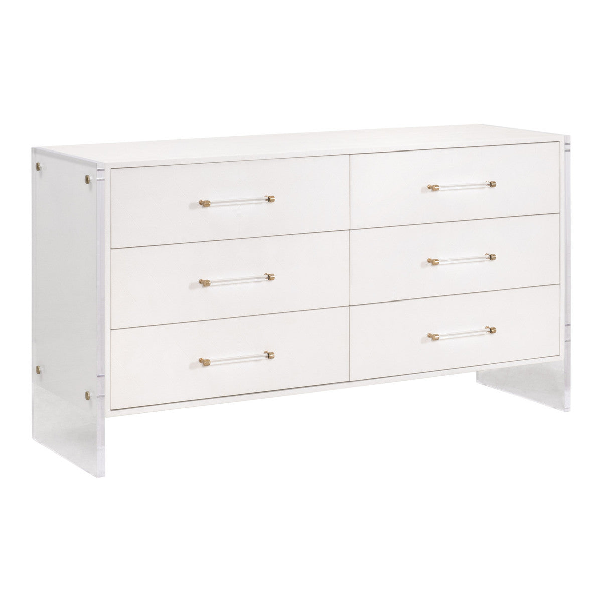 Sonia Shagreen 6-Drawer Double Dresser-Dressers-Essentials For Living-Sideboards and Things