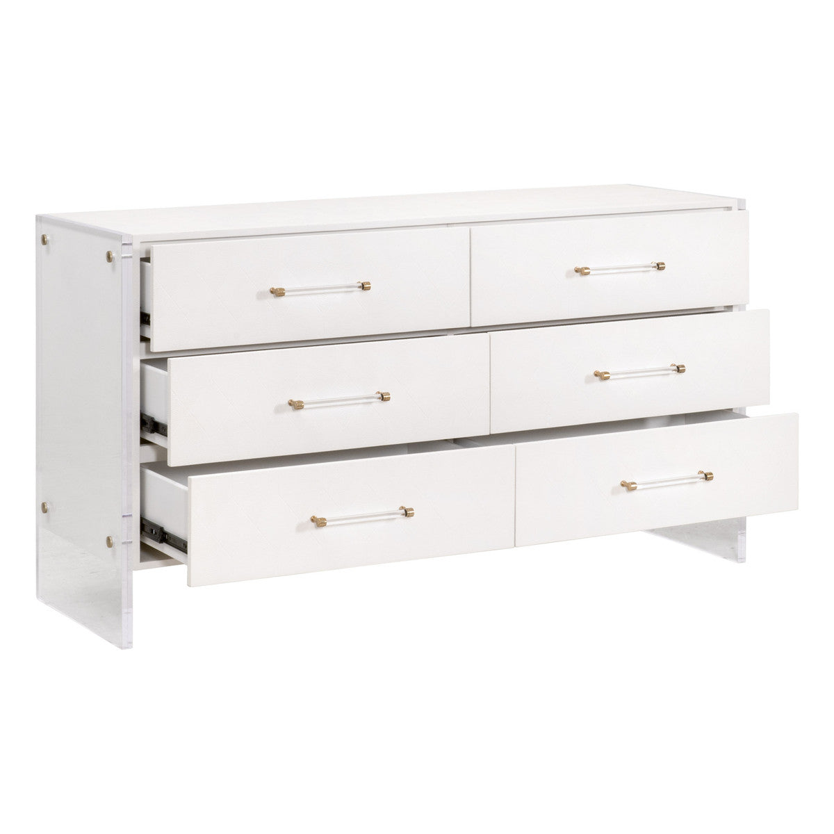 Sonia Shagreen 6-Drawer Double Dresser-Dressers-Essentials For Living-Sideboards and Things