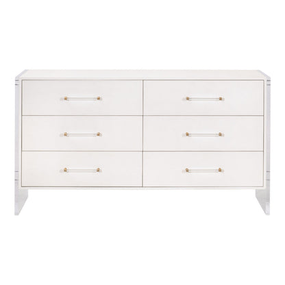 Sonia Shagreen 6-Drawer Double Dresser-Dressers-Essentials For Living-Sideboards and Things