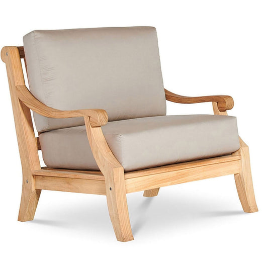 HiTeak Sonoma Teak Deep Outdoor Club Chair Sunbrella Cushion