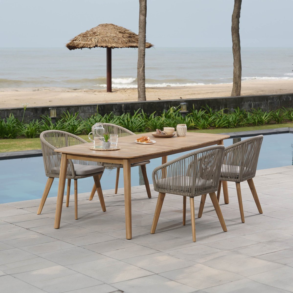 LH Home Sonoma Wooden Rectangular Outdoor Dining Table