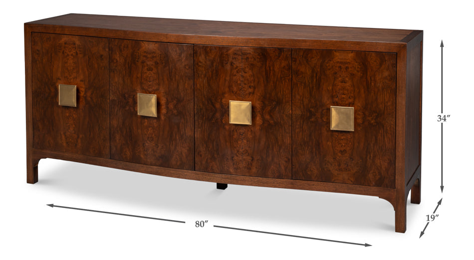 Sarreid Southport Four Doors Wood Credenza