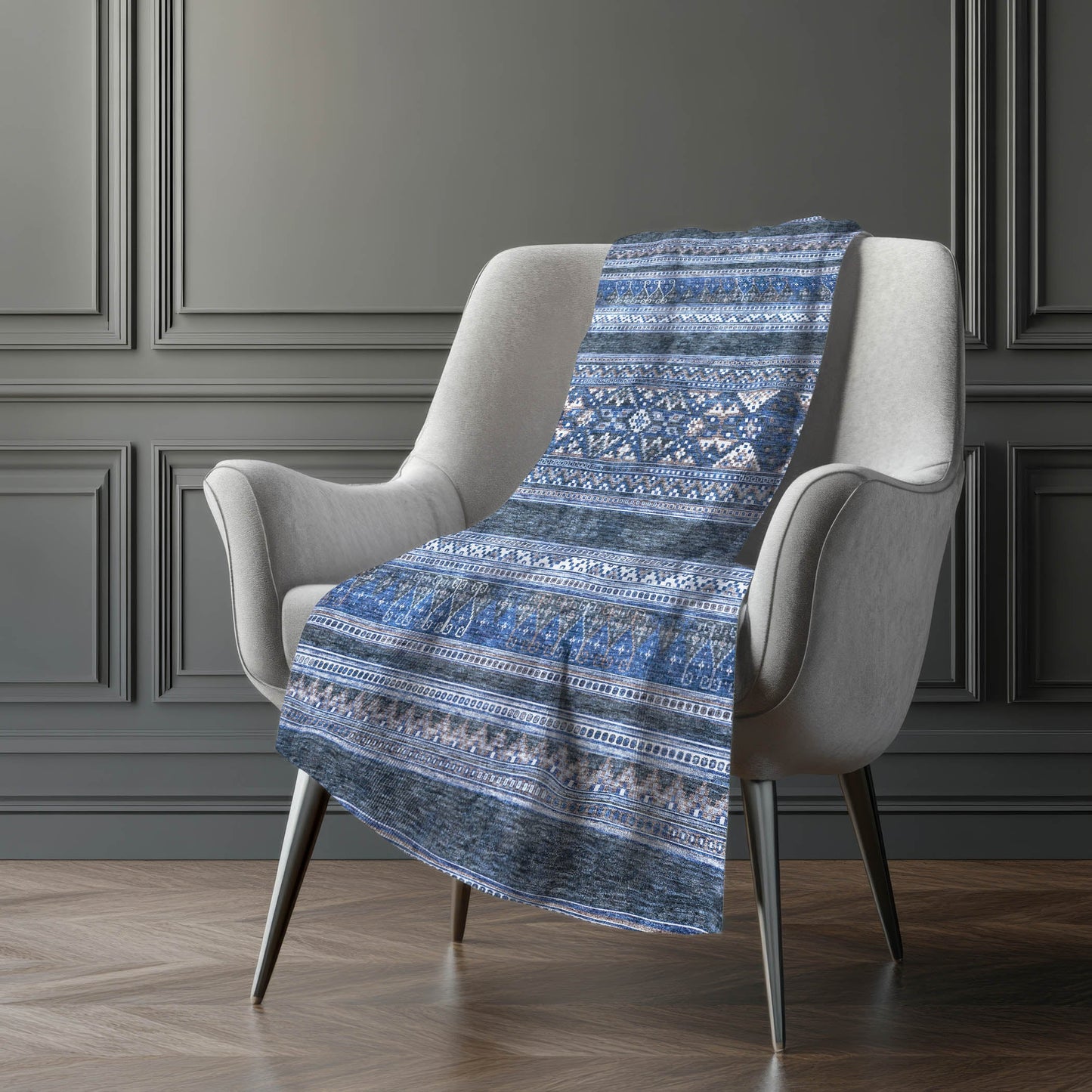 Addison Rugs Southwest Blue Washable Indoor-Outdoor Rug