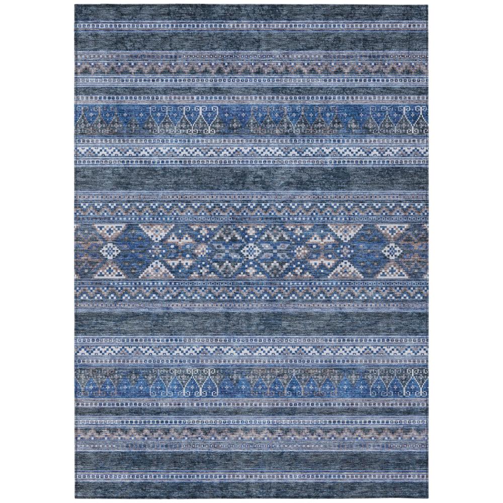 Addison Rugs Southwest Blue Washable Indoor-Outdoor Rug