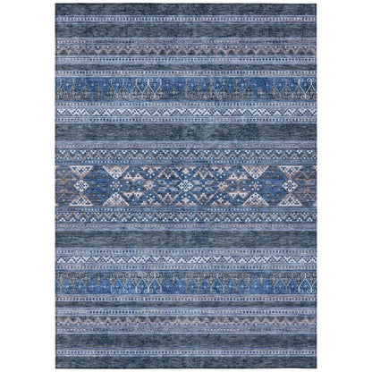 Addison Rugs Southwest Blue Washable Indoor-Outdoor Rug