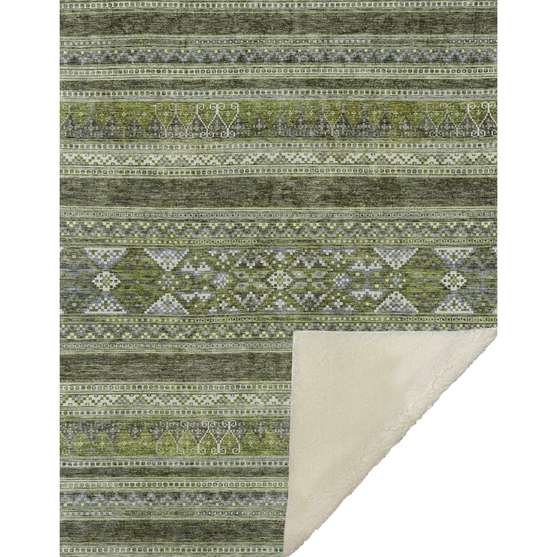 Addison Rugs Southwest Green Washable Indoor-Outdoor Rug