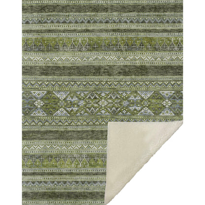 Addison Rugs Southwest Green Washable Indoor-Outdoor Rug