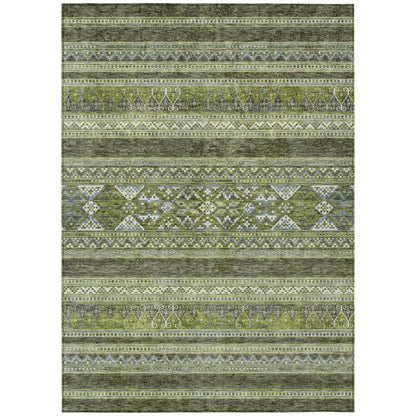 Addison Rugs Southwest Green Washable Indoor-Outdoor Rug