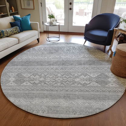 Addison Rugs Southwest Grey Washable Indoor-Outdoor Rug