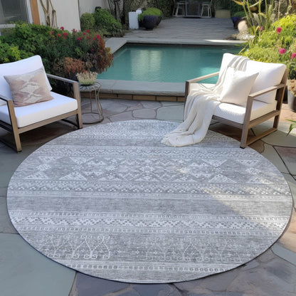 Addison Rugs Southwest Grey Washable Indoor-Outdoor Rug