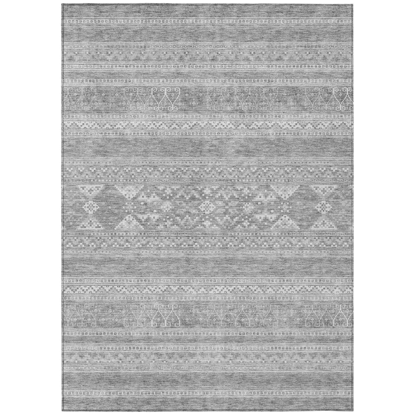 Addison Rugs Southwest Grey Washable Indoor-Outdoor Rug