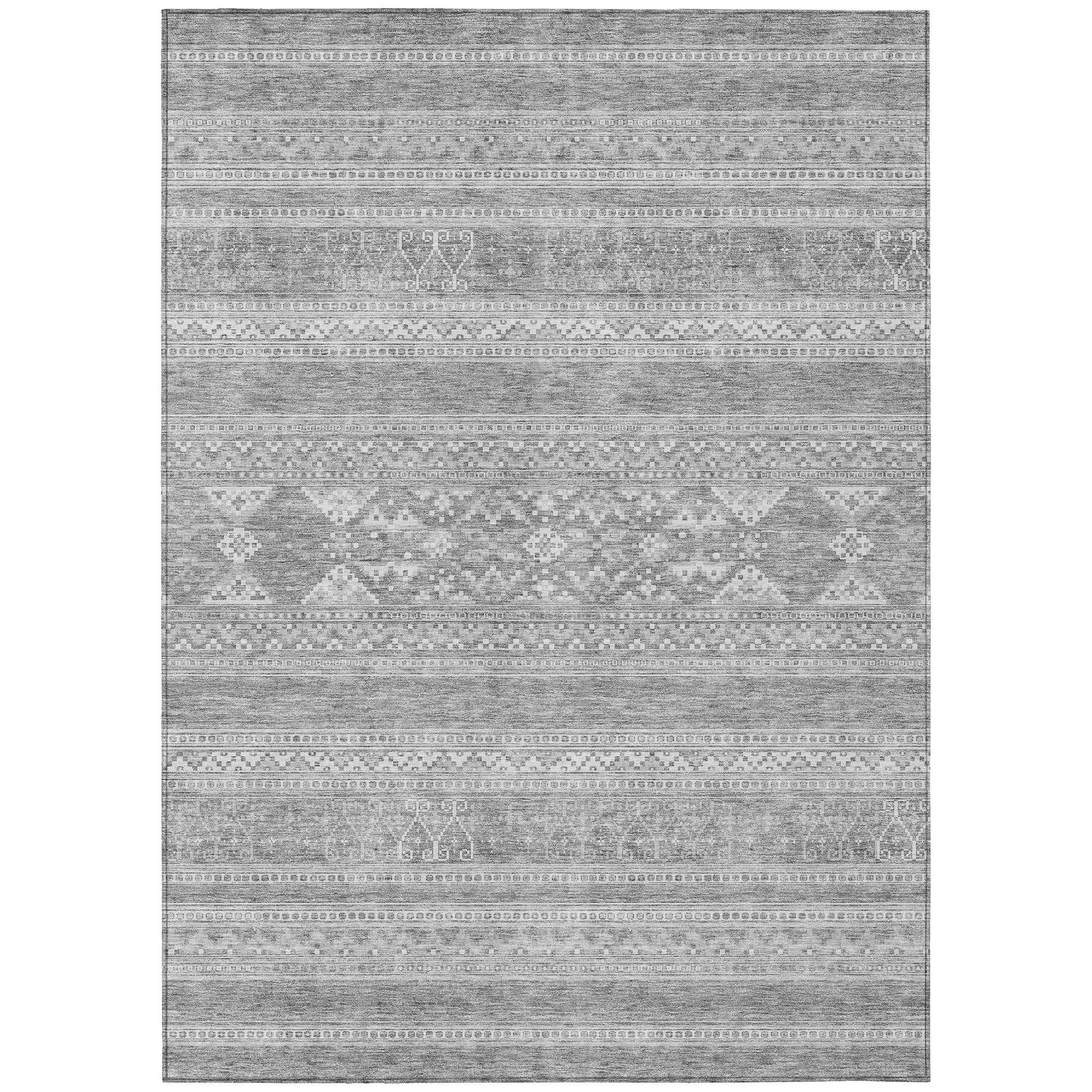 Addison Rugs Southwest Grey Washable Indoor-Outdoor Rug