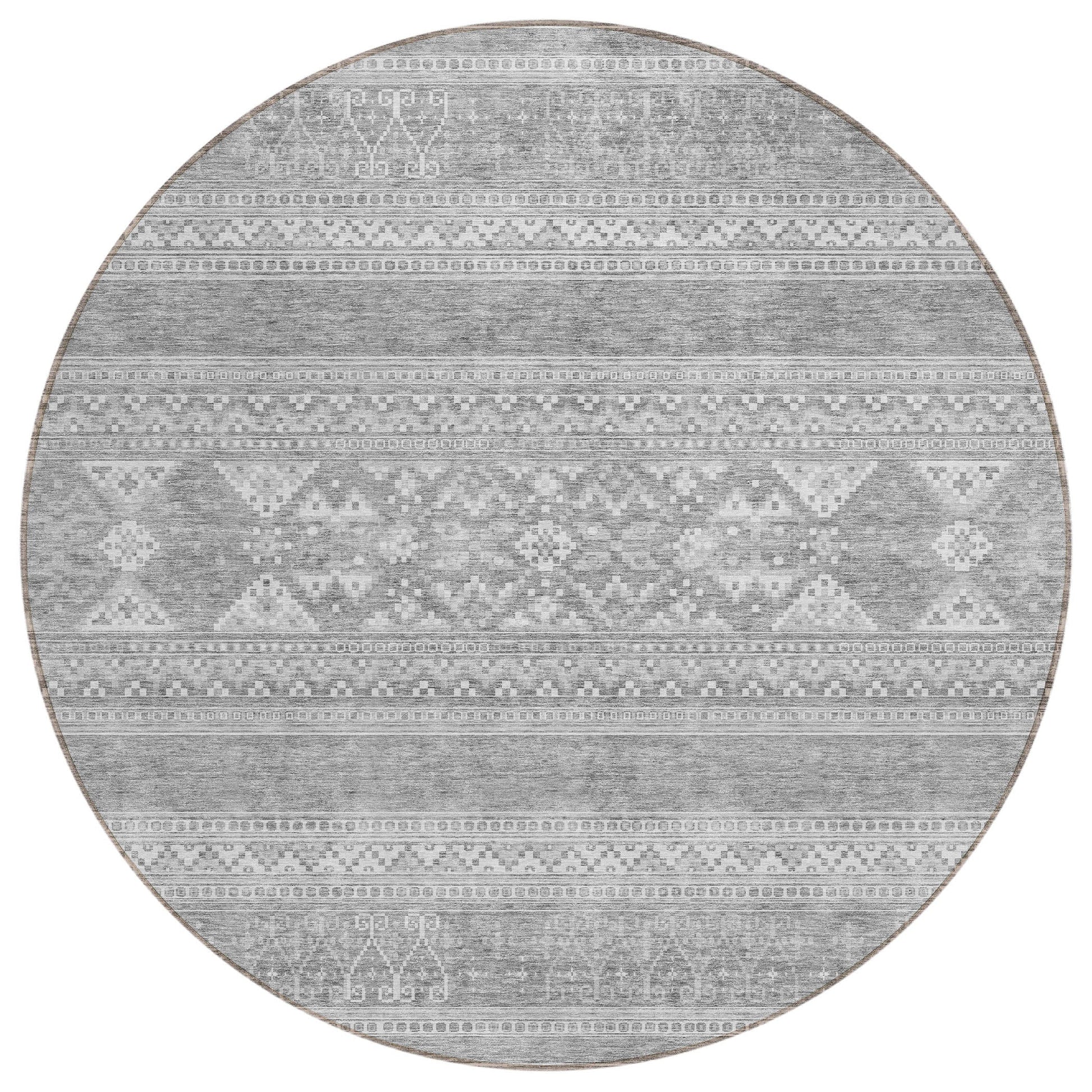 Addison Rugs Southwest Grey Washable Indoor-Outdoor Rug