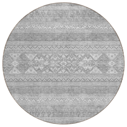 Addison Rugs Southwest Grey Washable Indoor-Outdoor Rug
