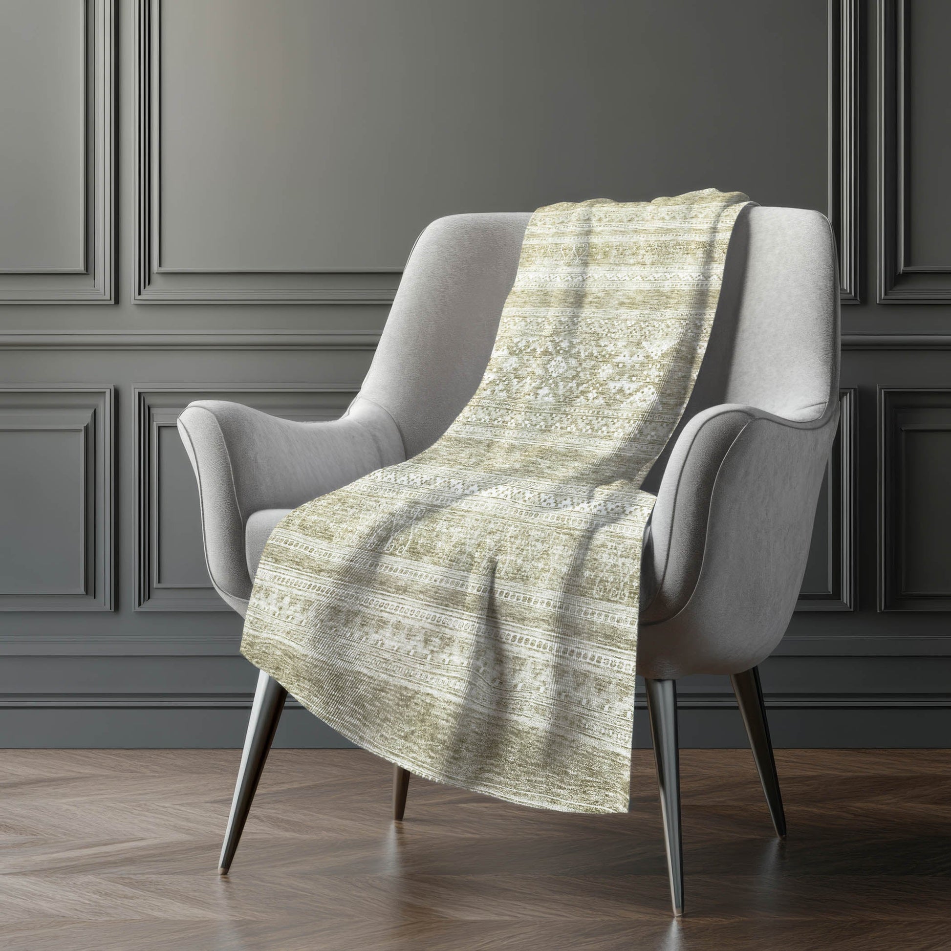 Addison Rugs Southwest Khaki Washable Indoor-Outdoor Rug
