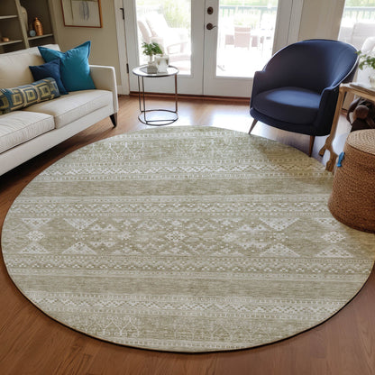Addison Rugs Southwest Khaki Washable Indoor-Outdoor Rug