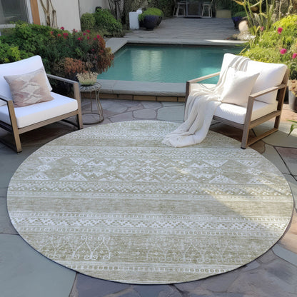 Addison Rugs Southwest Khaki Washable Indoor-Outdoor Rug