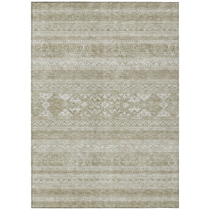 Addison Rugs Southwest Khaki Washable Indoor-Outdoor Rug