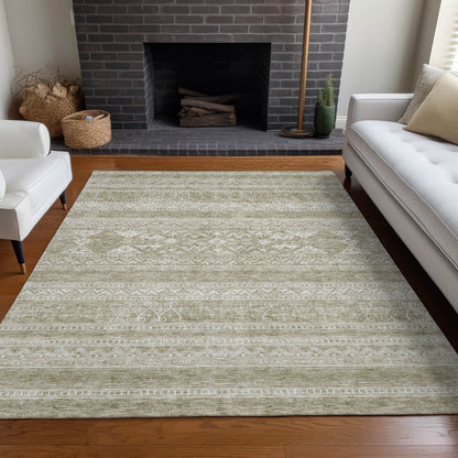 Addison Rugs Southwest Khaki Washable Indoor-Outdoor Rug