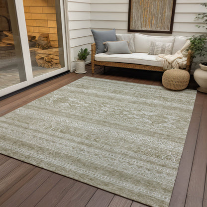 Addison Rugs Southwest Khaki Washable Indoor-Outdoor Rug