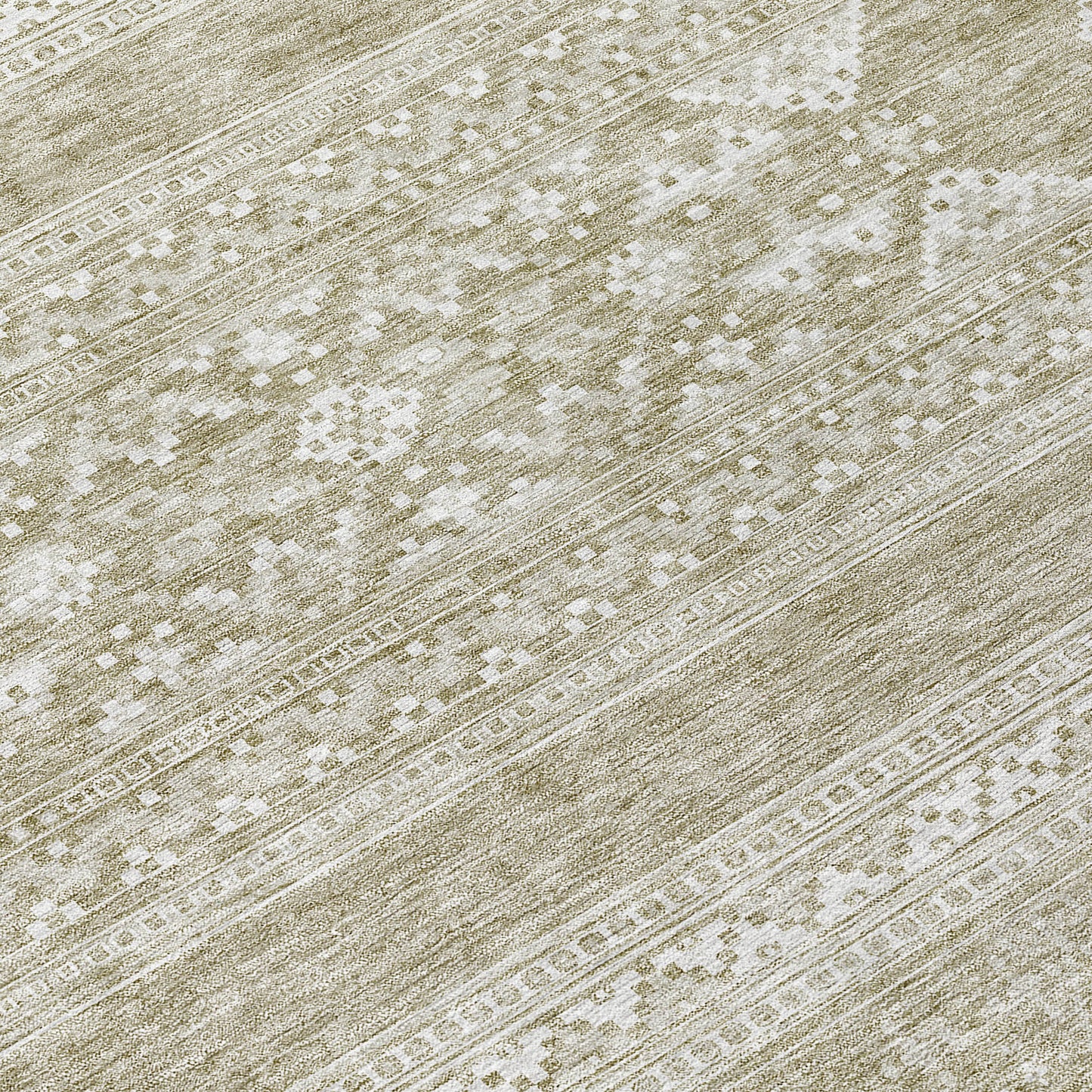 Addison Rugs Southwest Khaki Washable Indoor-Outdoor Rug
