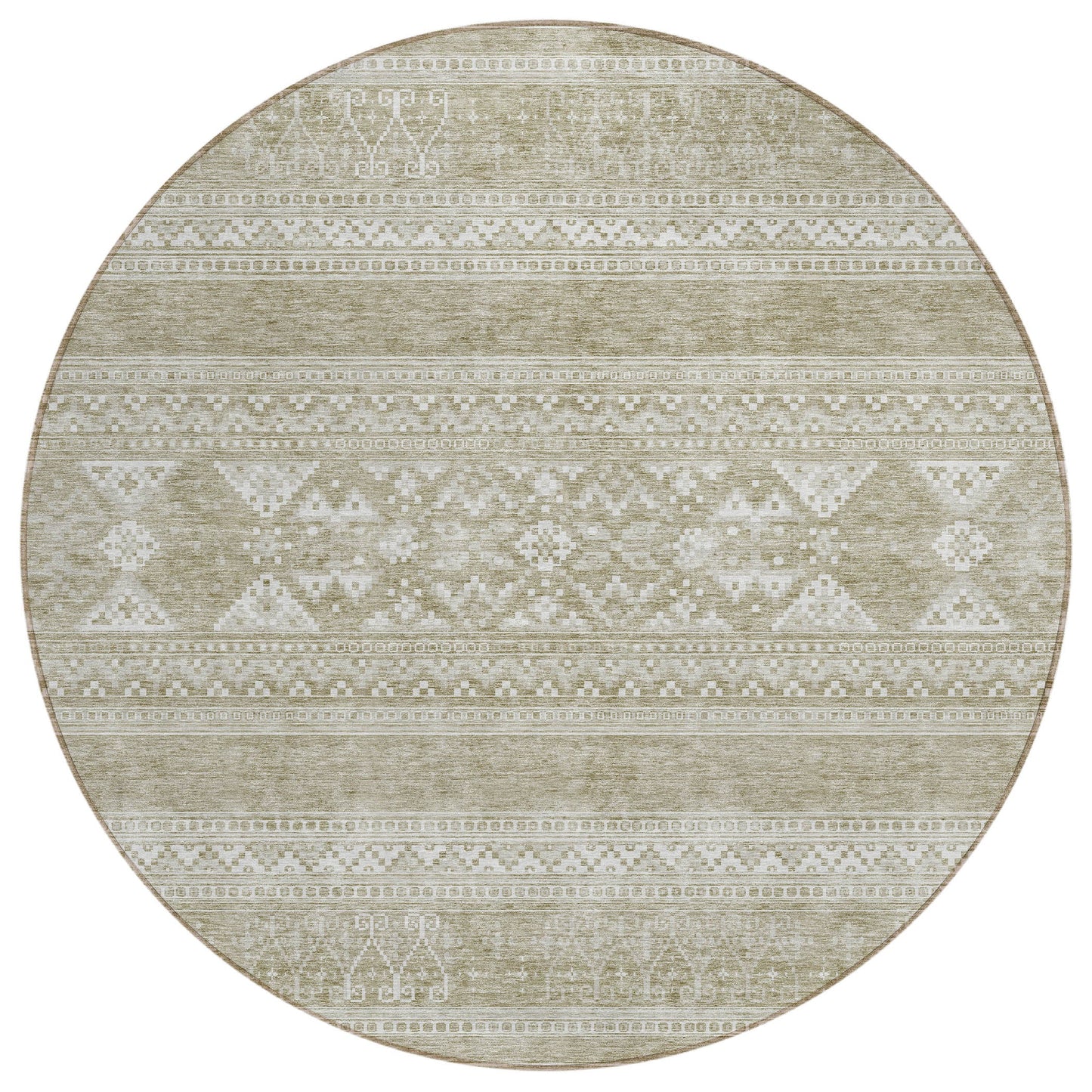 Addison Rugs Southwest Khaki Washable Indoor-Outdoor Rug