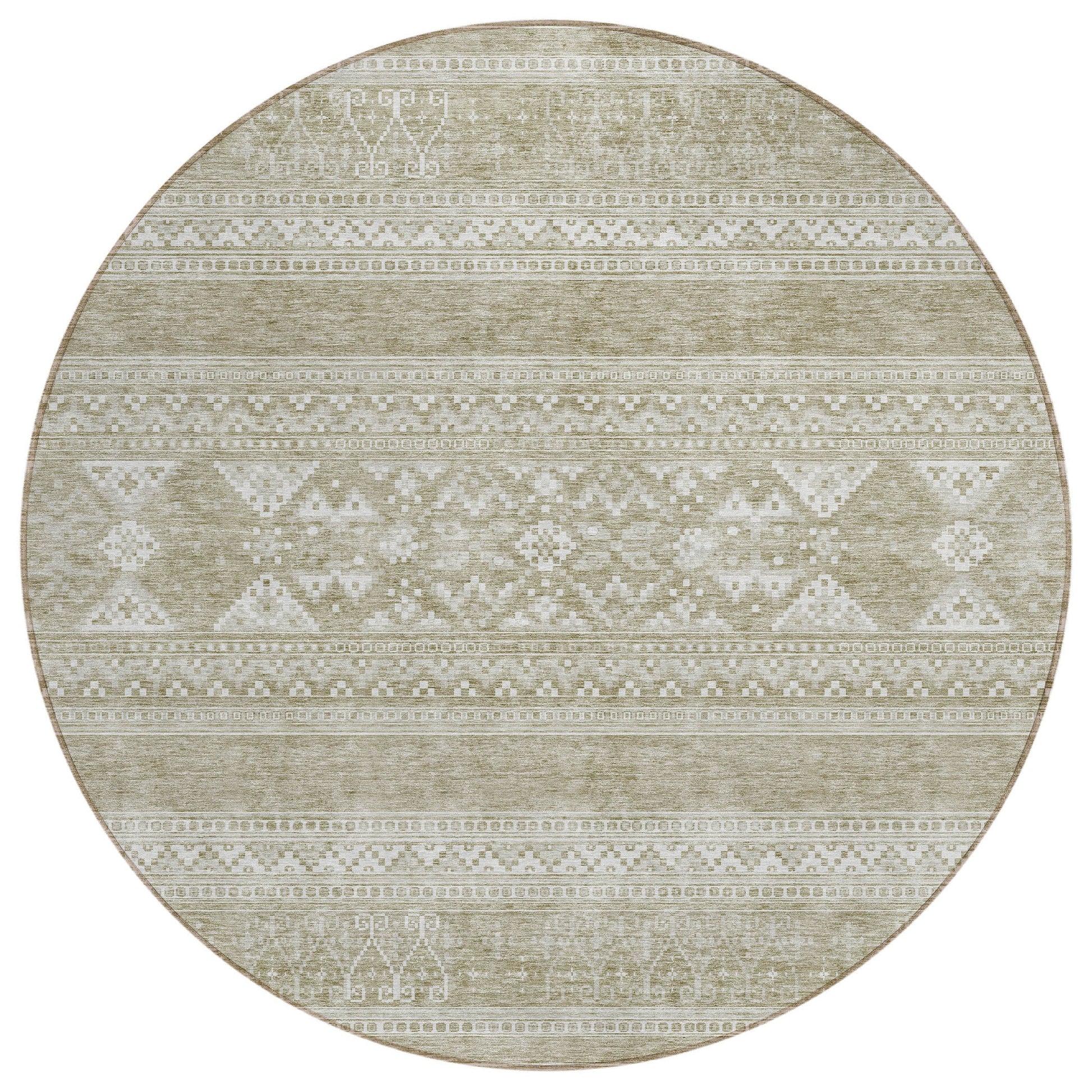 Addison Rugs Southwest Khaki Washable Indoor-Outdoor Rug