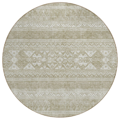 Addison Rugs Southwest Khaki Washable Indoor-Outdoor Rug