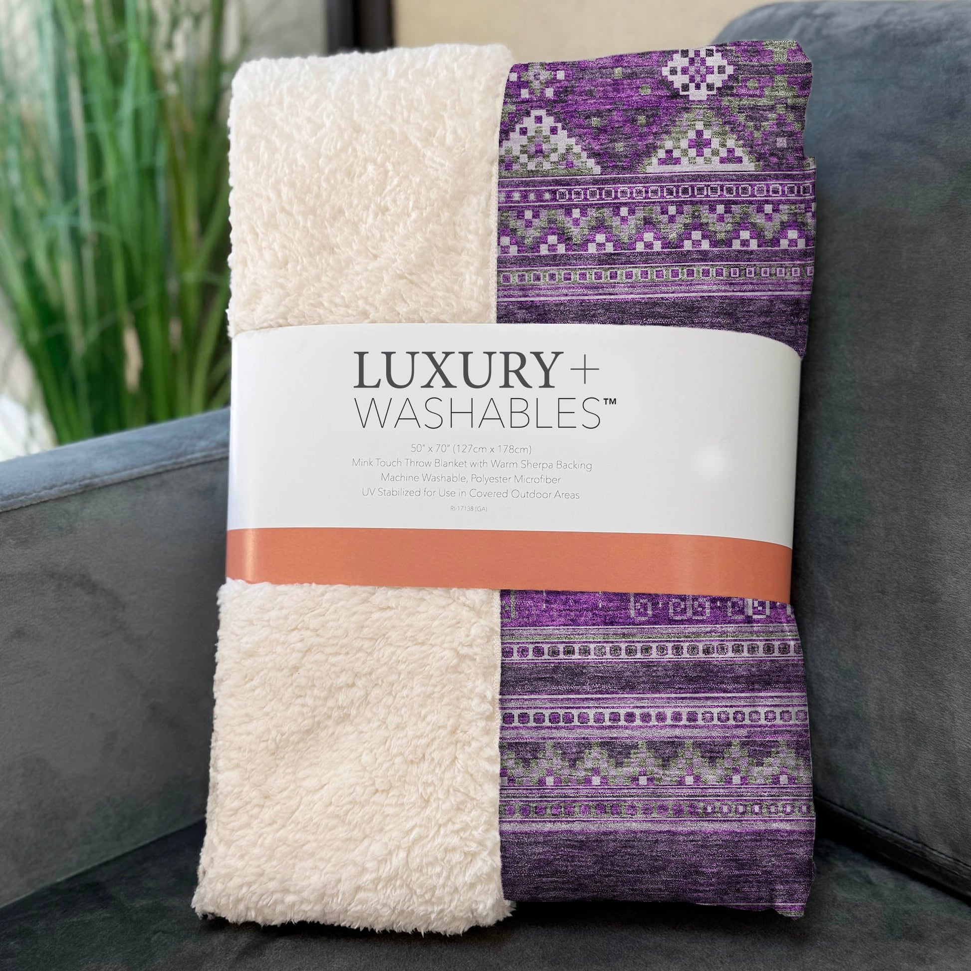 Addison Rugs Southwest Purple Washable Indoor-Outdoor Rug