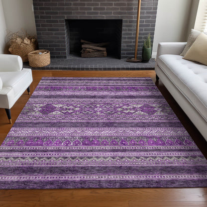 Addison Rugs Southwest Purple Washable Indoor-Outdoor Rug