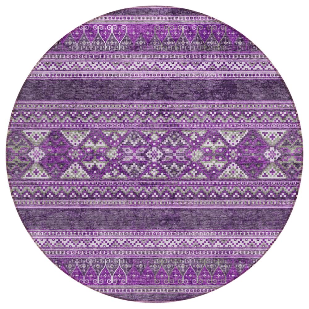 Addison Rugs Southwest Purple Washable Indoor-Outdoor Rug