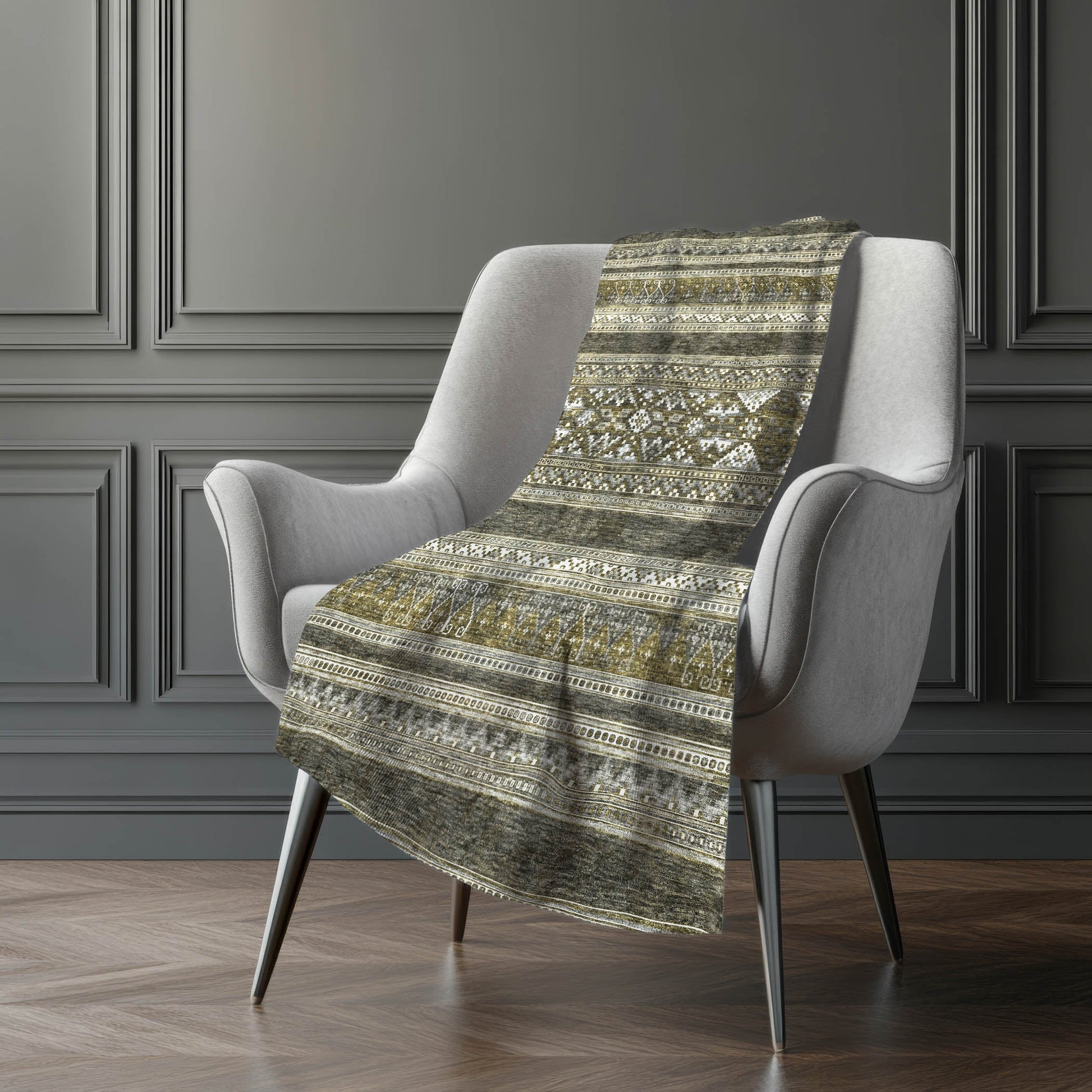 Addison Rugs Southwest Taupe Washable Indoor-Outdoor Rug
